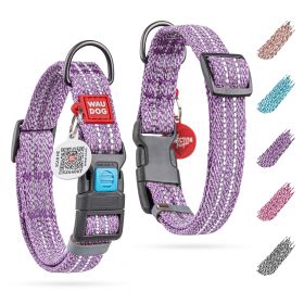 Reflective Cotton Dog Collar Eco Friendly Alt to Nylon Collar for Small Medium and Large Dogs Adjustable Male Female Dog Collar 14-23 inch Neck x Reflective Cotton Dog Collar Eco Friendly Alt to Nylon Collar for Small Medium and Large Dogs Adjustable Male Female Dog Collar 14-23 inch Neck x