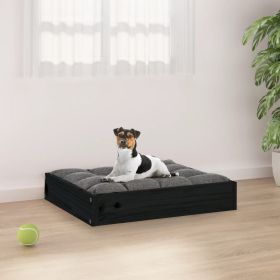 Dog Bed Black Solid pine wood 20.3 x 17.3 x 3.5 in Durable Dog Bed Black Solid pine wood 20.3 x 17.3 x 3.5 in Durable
